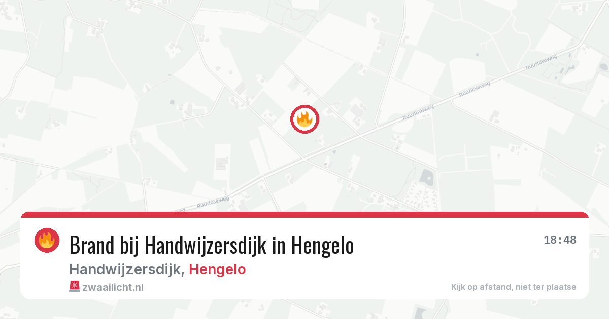 Brand bij Handwijzersdijk in Hengelo — 5 aug 2026