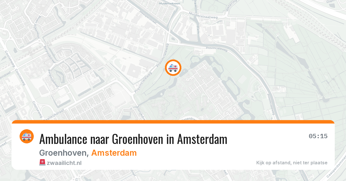 Ambulance naar Groenhoven in Amsterdam — 15 jun 2026