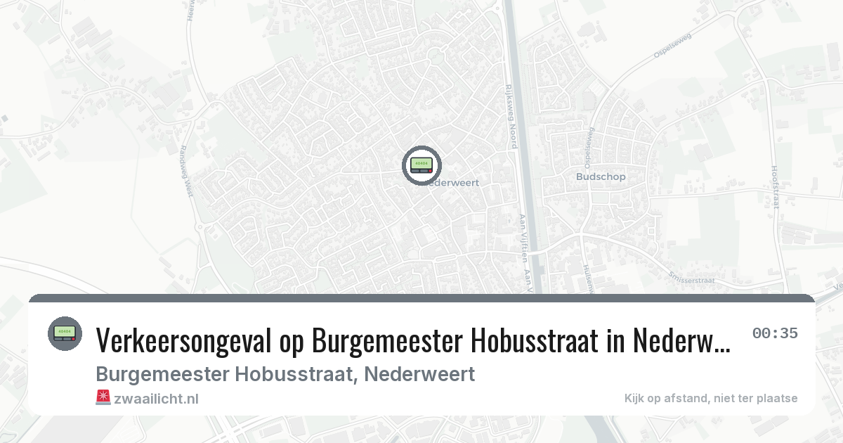 Verkeersongeval op Burgemeester Hobusstraat in Nederweert — 4 jul 2026
