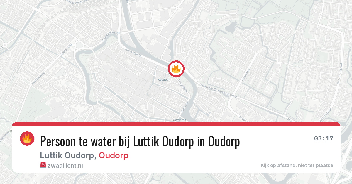 Persoon te water bij Luttik Oudorp in Oudorp — 24 mei 2026