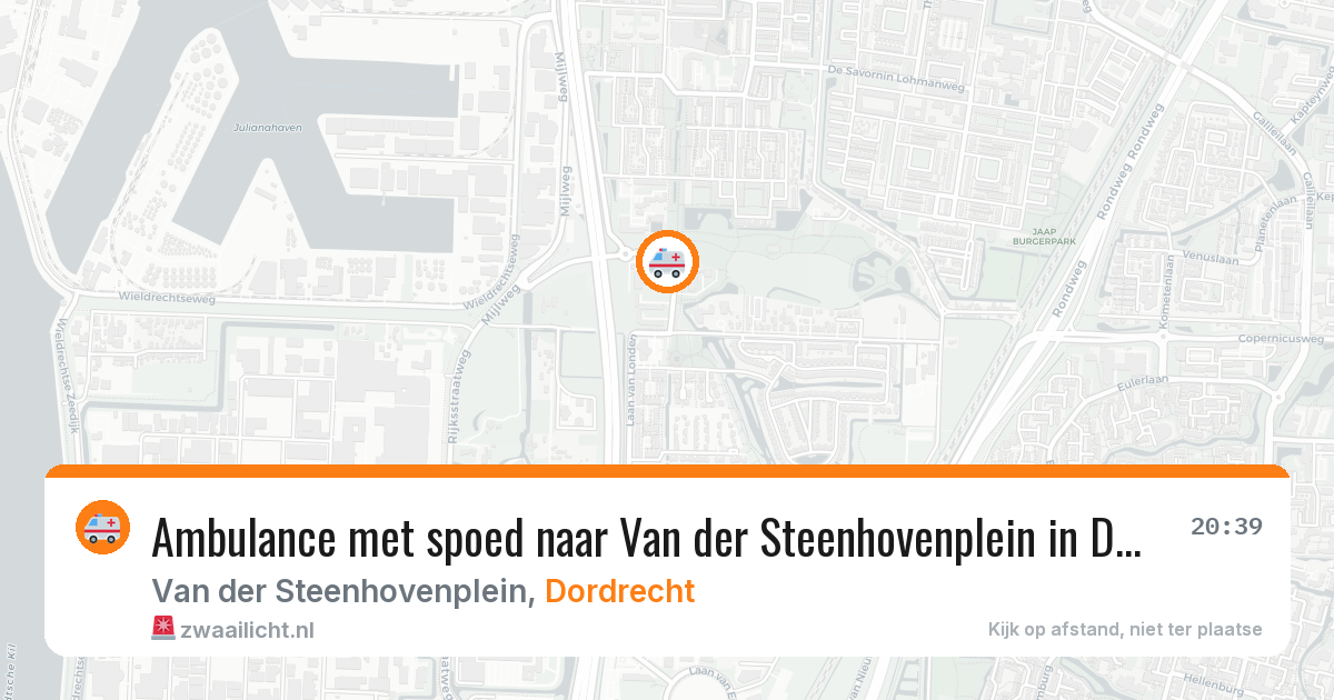 Ambulance met spoed naar Van der Steenhovenplein in Dordrecht — 23 mei 2026