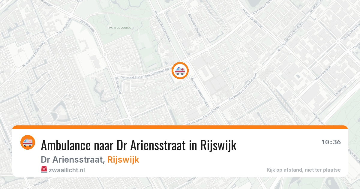 Ambulance naar Dr Ariensstraat in Rijswijk — 4 jun 2026