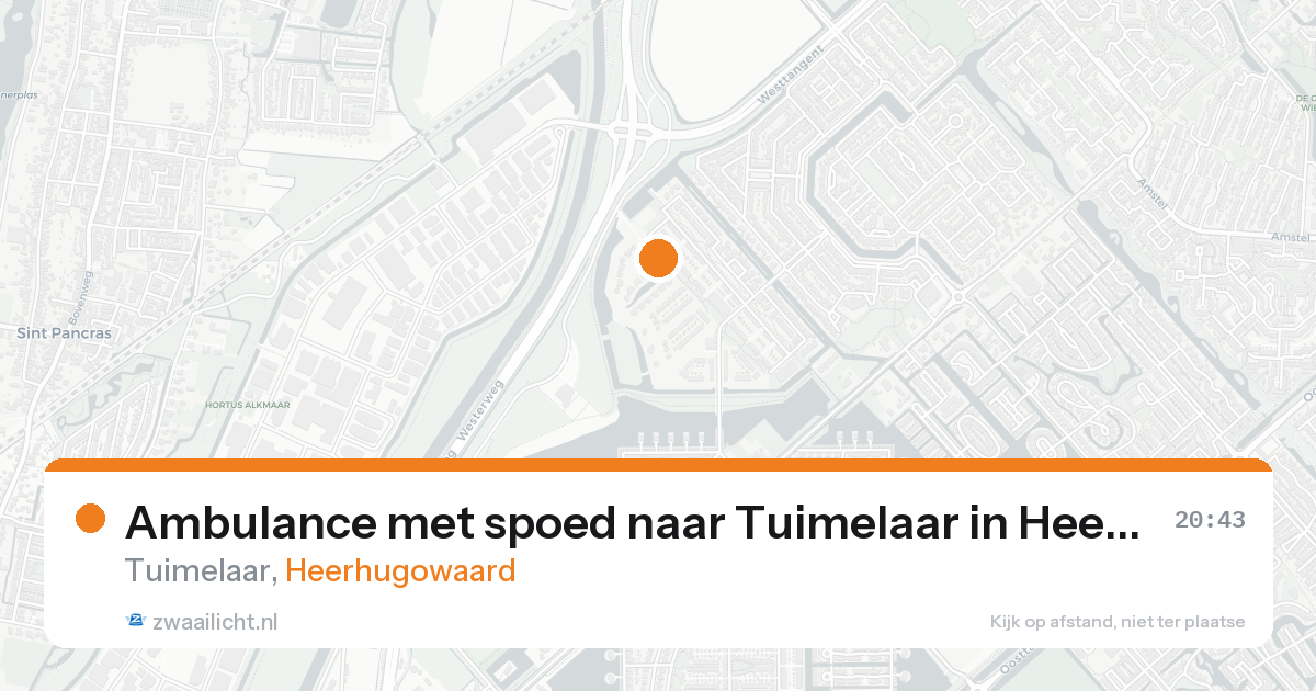 Ambulance met spoed naar Tuimelaar in Heerhugowaard — 19 aug 2026