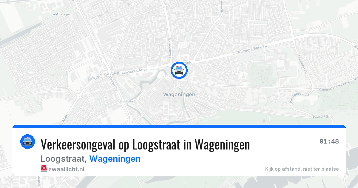 Verkeersongeval op Loogstraat in Wageningen — 20 jun 2026