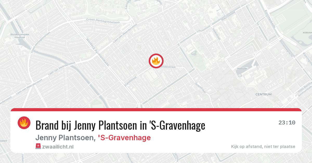 Brand bij Jenny Plantsoen in 'S-Gravenhage — 10 aug 2026