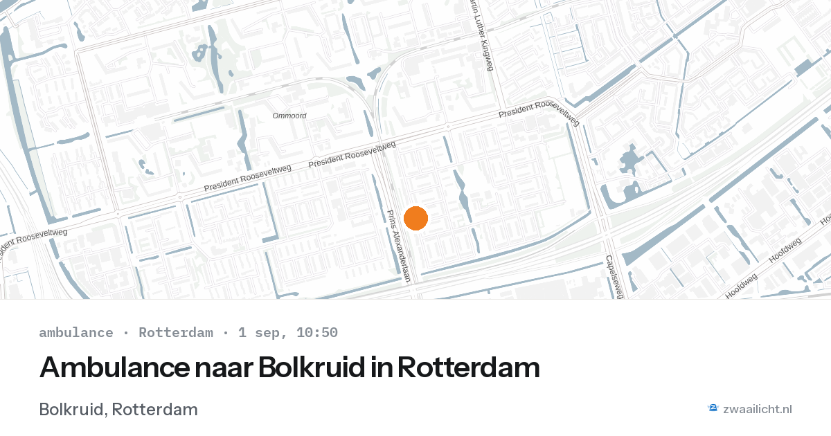 Ambulance naar Bolkruid in Rotterdam — 1 sep 2026