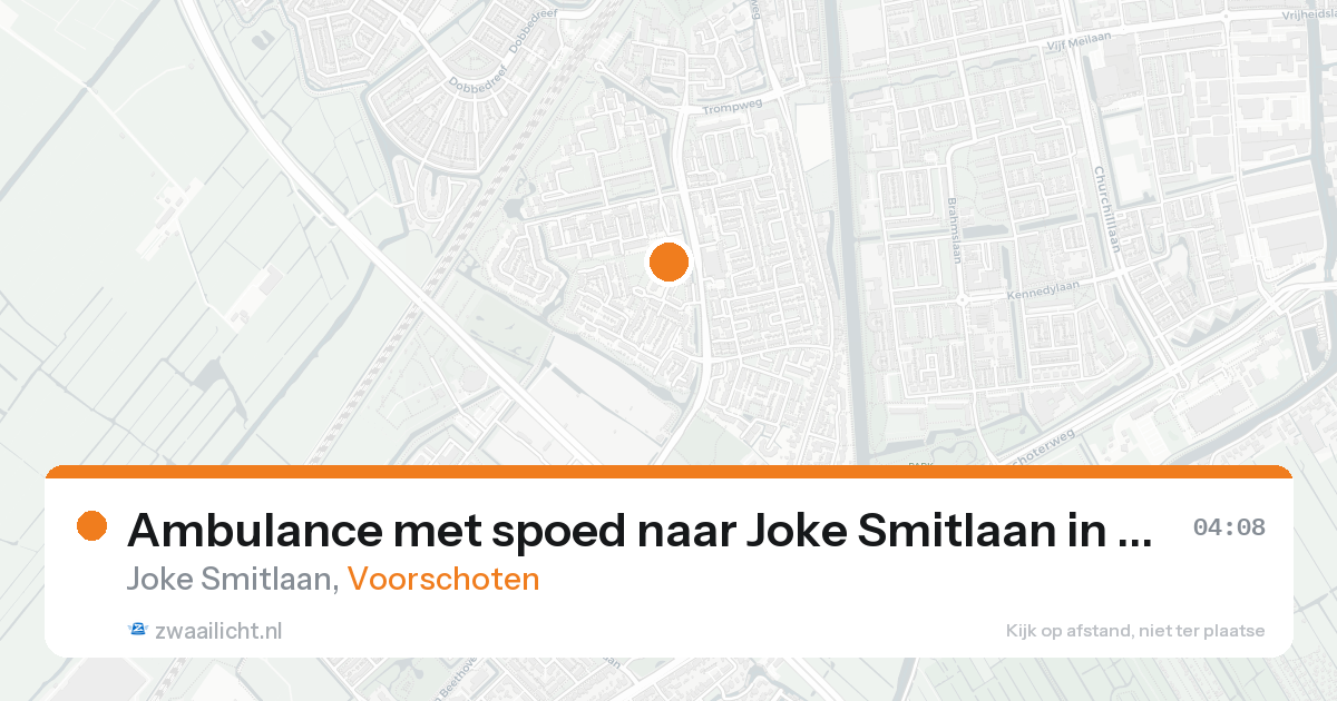 Ambulance met spoed naar Joke Smitlaan in Voorschoten — 26 aug 2026
