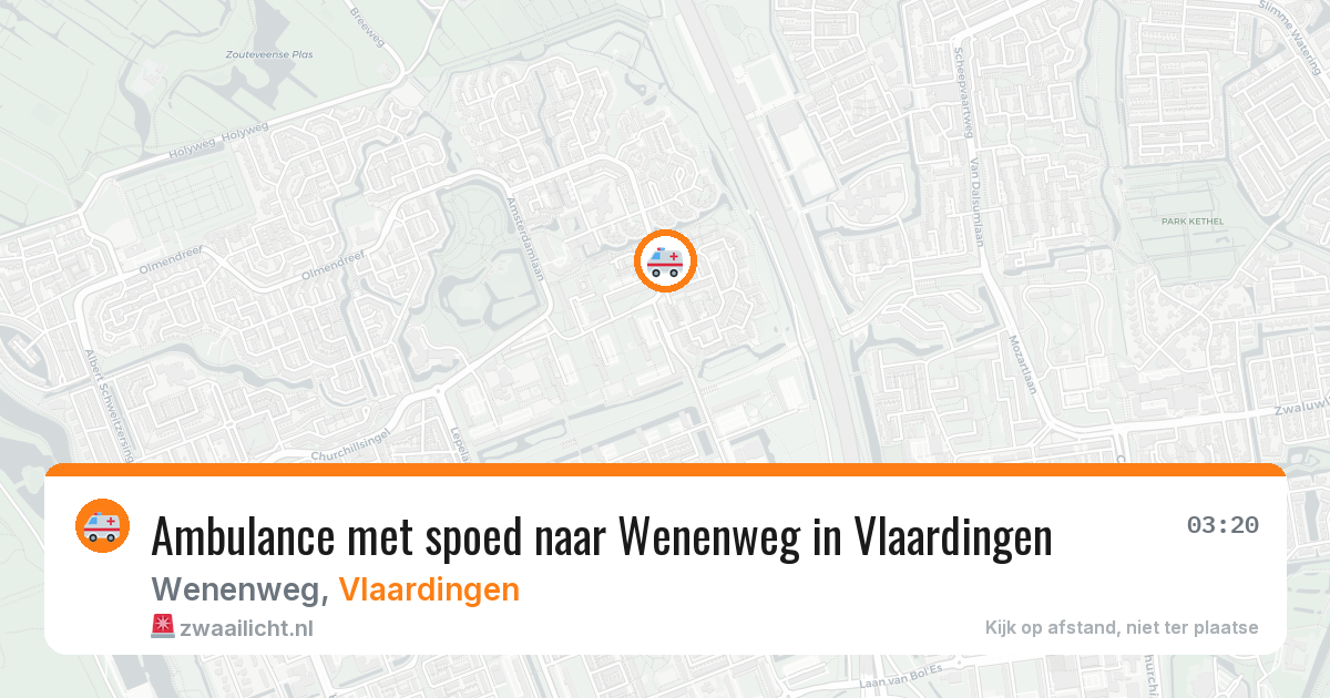 Ambulance met spoed naar Wenenweg in Vlaardingen — 27 mrt 2026