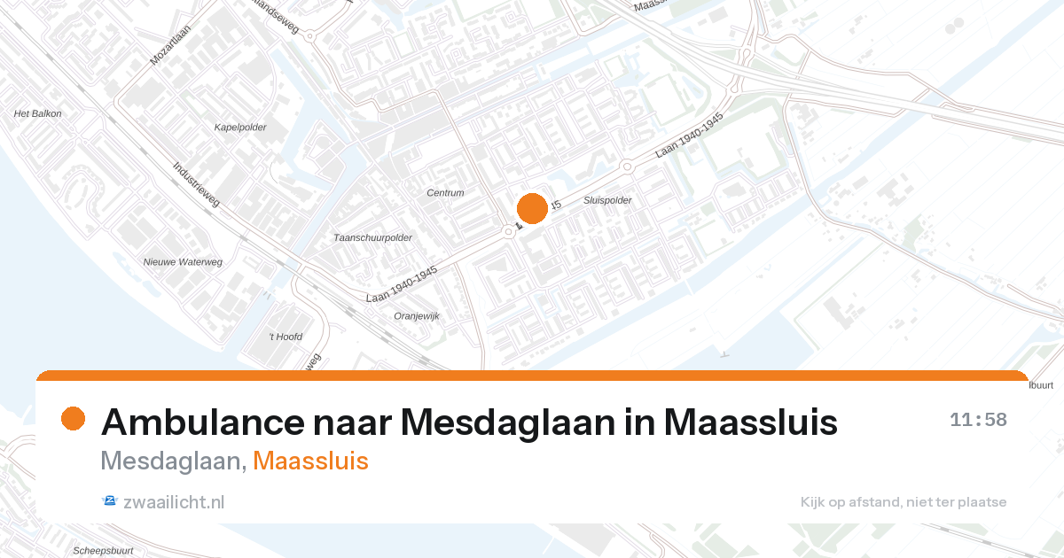 Ambulance naar Mesdaglaan in Maassluis — 20 jul 2026