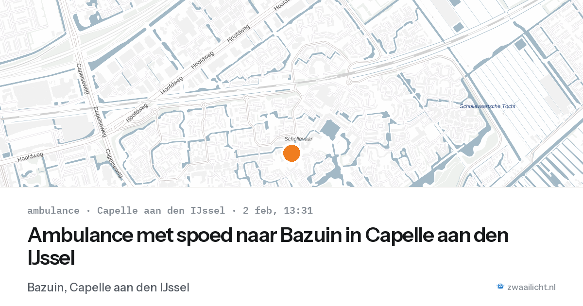 Ambulance met spoed naar Bazuin in Capelle aan den IJssel — 2 feb 2026