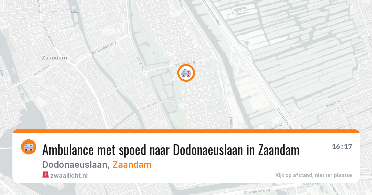 Ambulance met spoed naar Dodonaeuslaan in Zaandam — 13 aug 2026