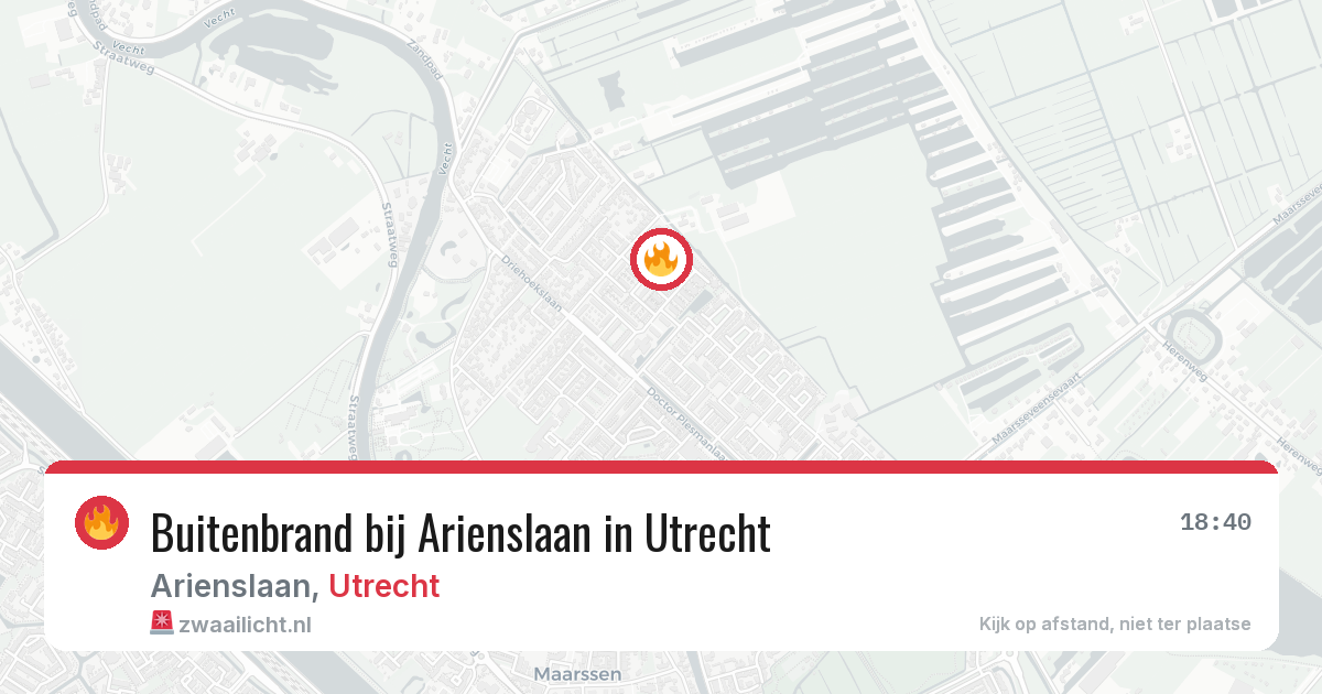 Buitenbrand bij Arienslaan in Utrecht — 29 jul 2026