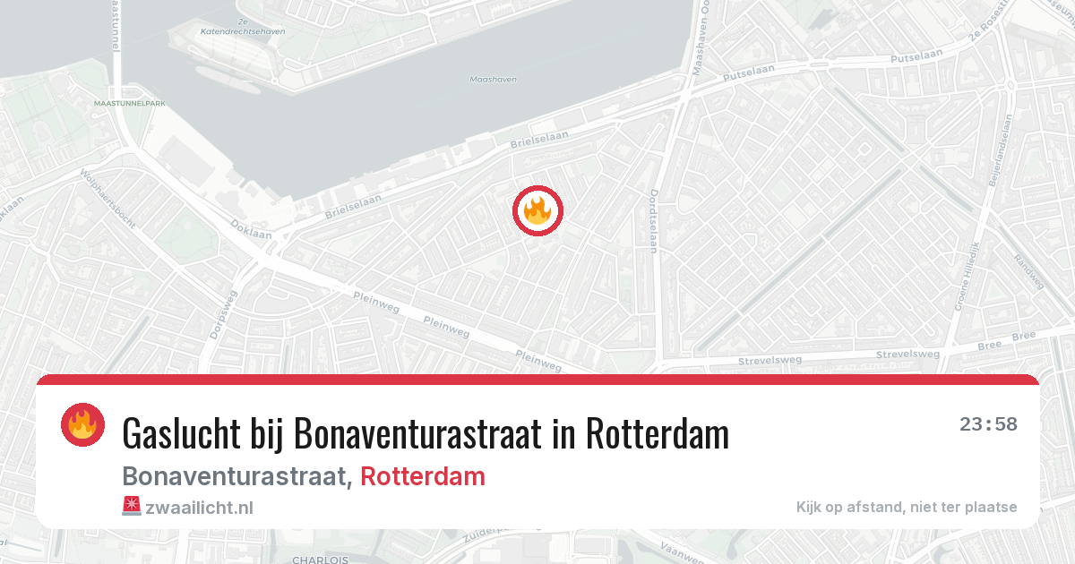Gaslucht bij Bonaventurastraat in Rotterdam — 1 jul 2026