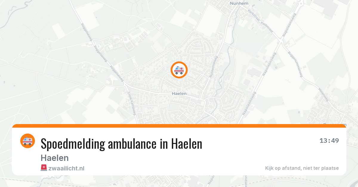 Spoedmelding ambulance in Haelen — 3 aug 2026