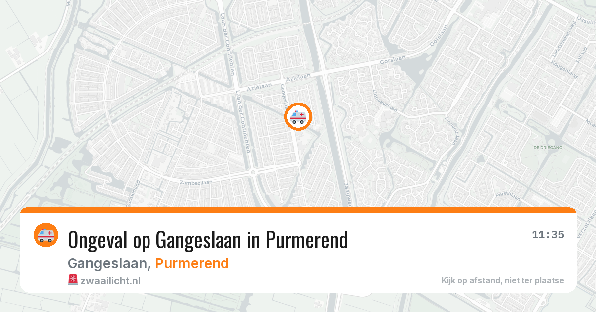 Ongeval op Gangeslaan in Purmerend — 6 apr 2026