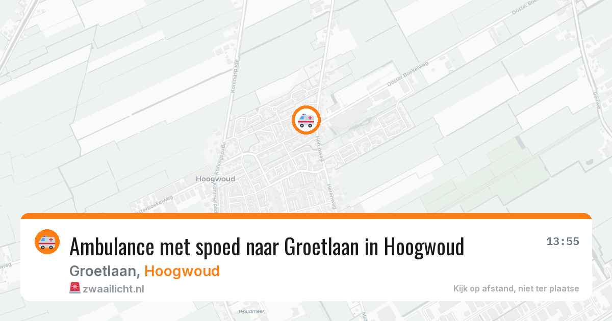 Ambulance met spoed naar Groetlaan in Hoogwoud — 12 aug 2026
