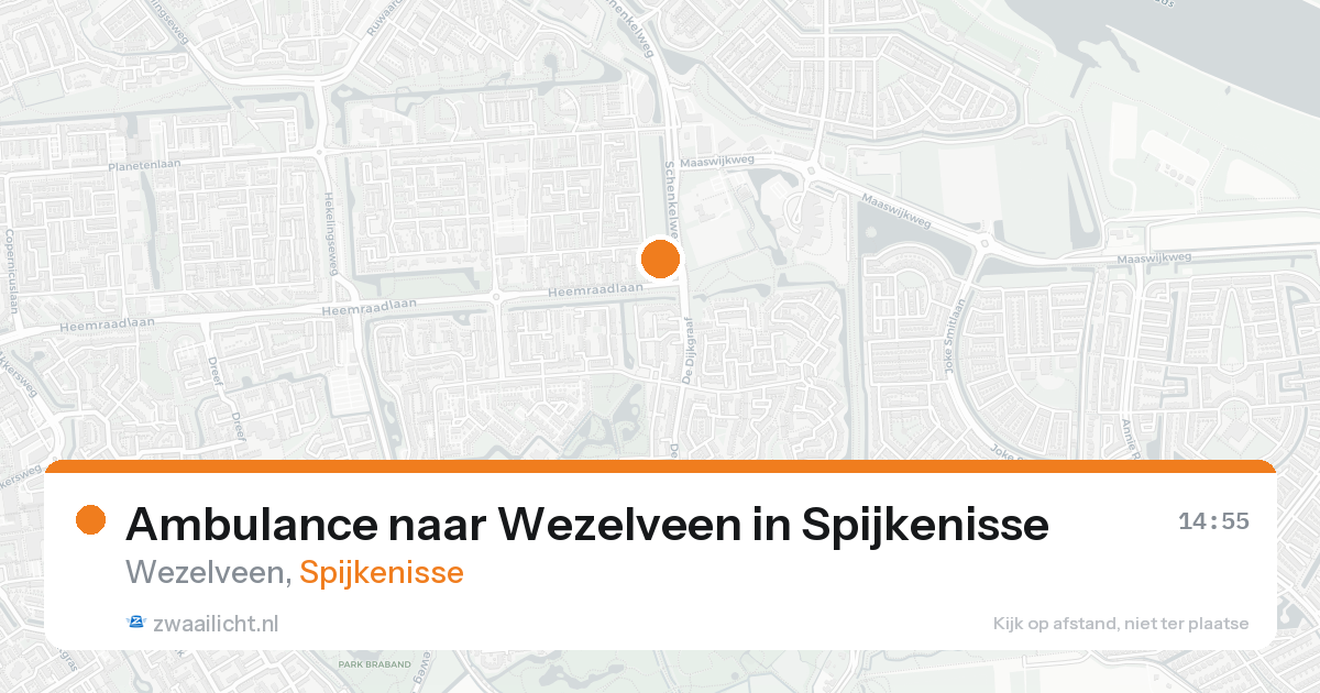 Ambulance naar Wezelveen in Spijkenisse — 23 aug 2026