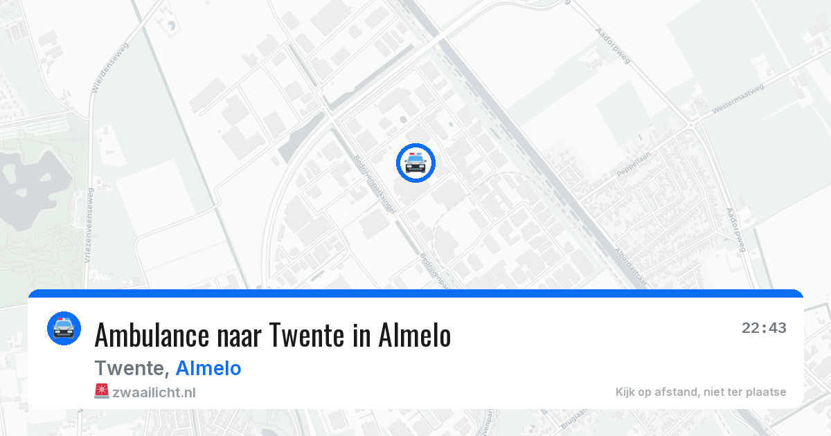 Ambulance naar Twente in Almelo — 20 jun 2026