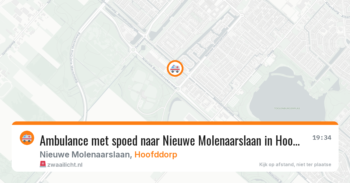 Ambulance met spoed naar Nieuwe Molenaarslaan in Hoofddorp — 29 jan 2026