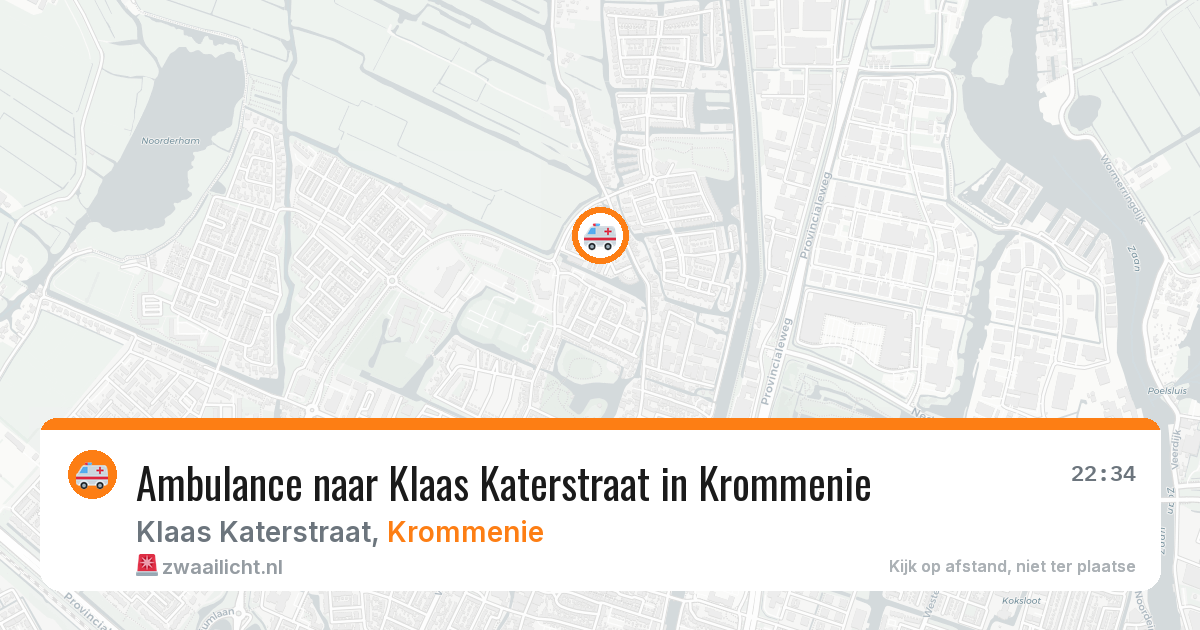 Ambulance naar Klaas Katerstraat in Krommenie — 11 jul 2026