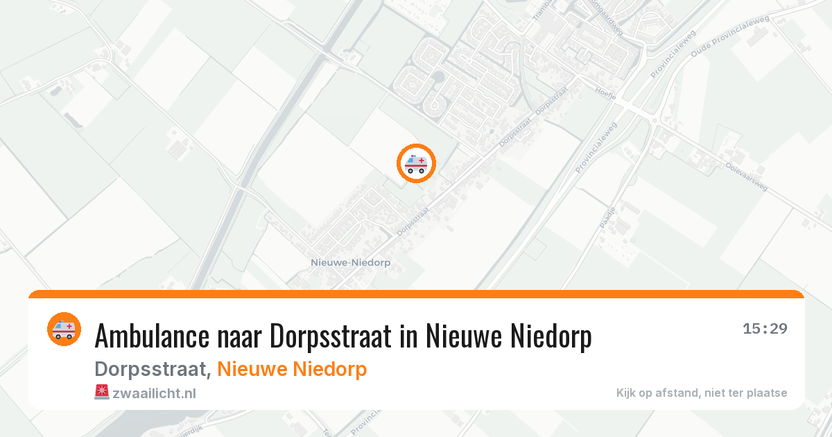 Ambulance naar Dorpsstraat in Nieuwe Niedorp — 11 aug 2026