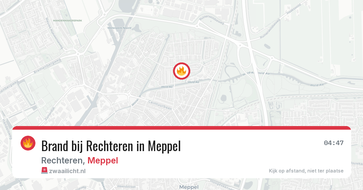 Brand bij Rechteren in Meppel — 28 jun 2026