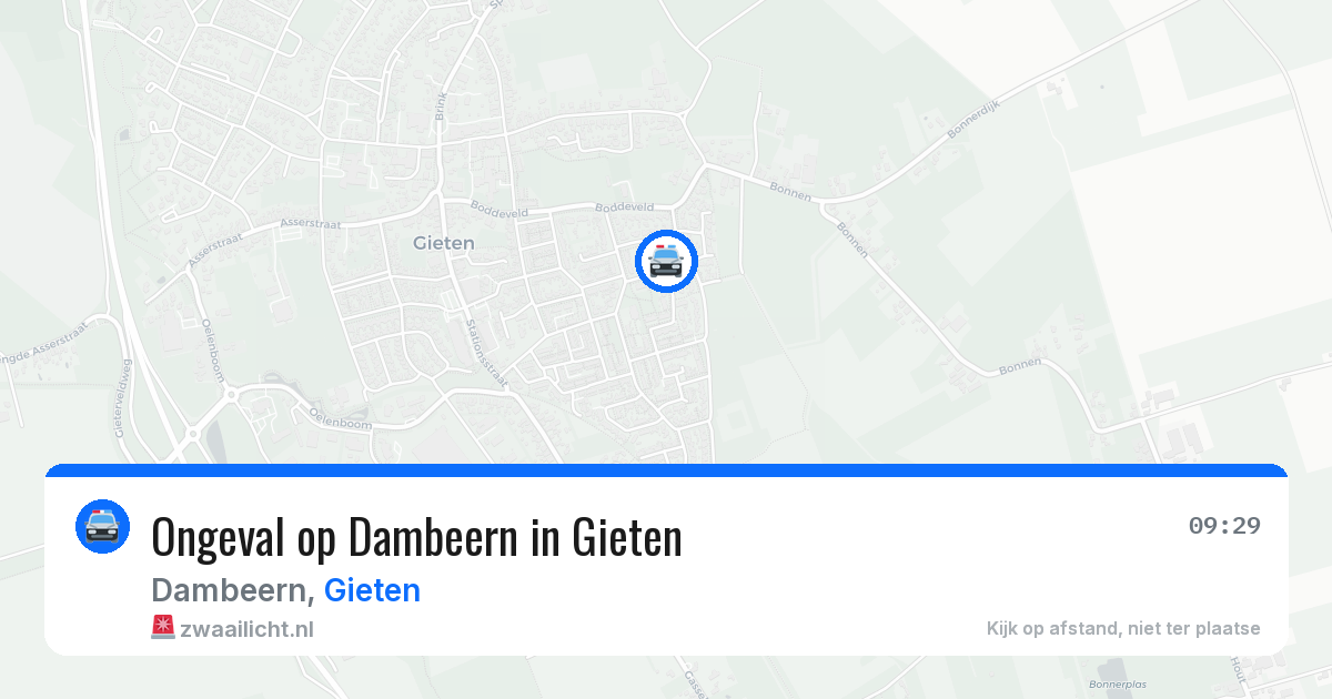 Ongeval op Dambeern in Gieten — 23 jun 2026