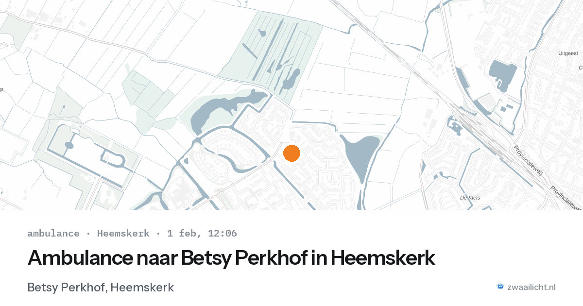Ambulance naar Betsy Perkhof in Heemskerk — 1 feb 2026