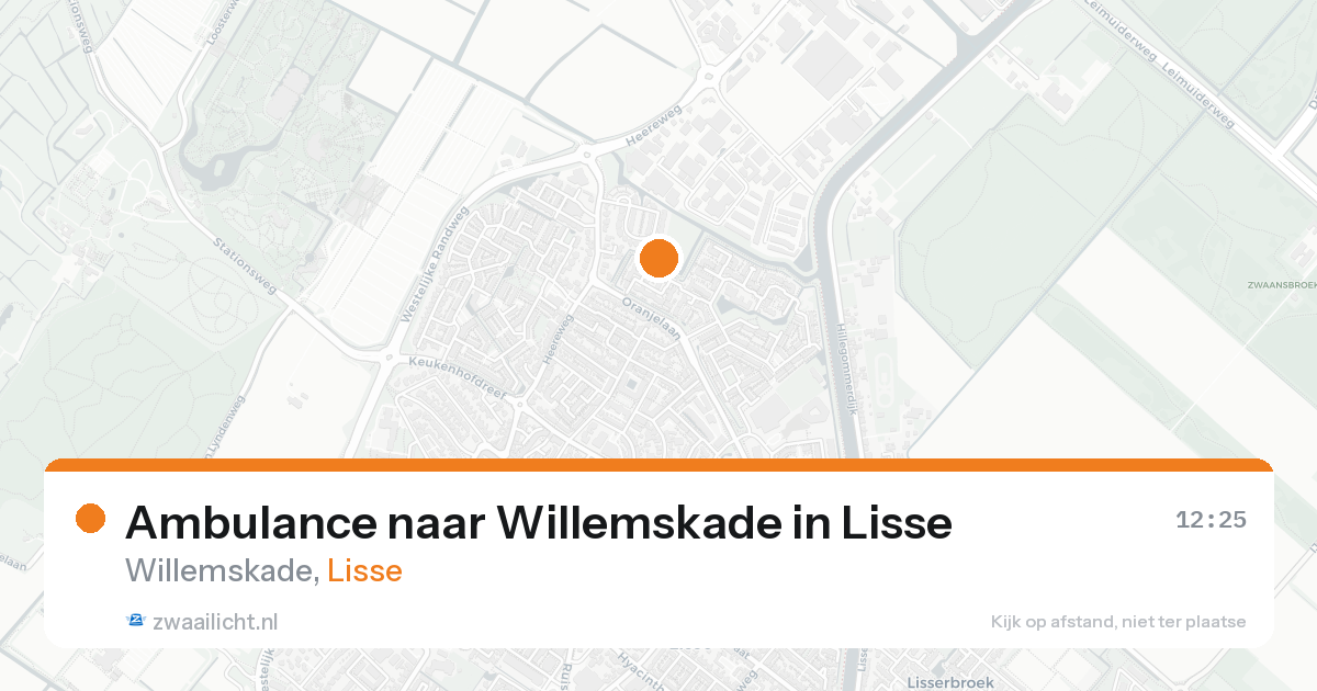 Ambulance naar Willemskade in Lisse — 23 aug 2026