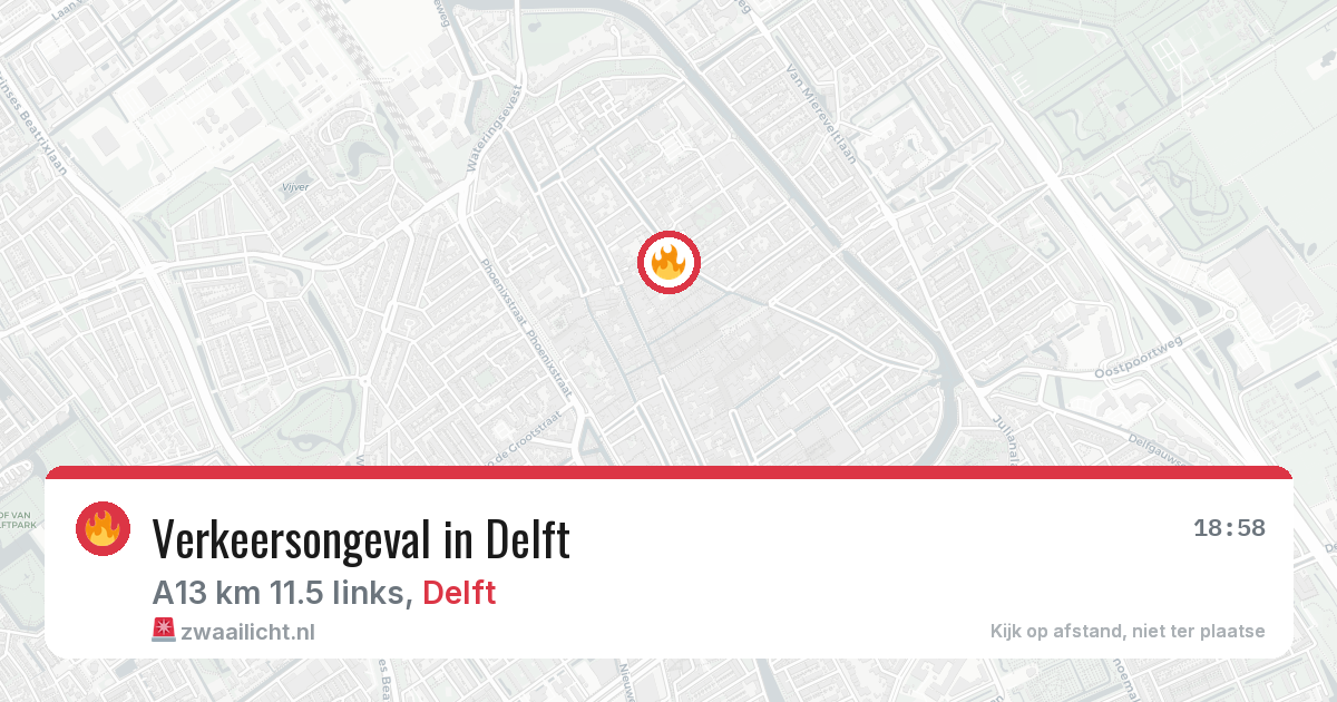 Verkeersongeval in Delft — 4 jul 2026