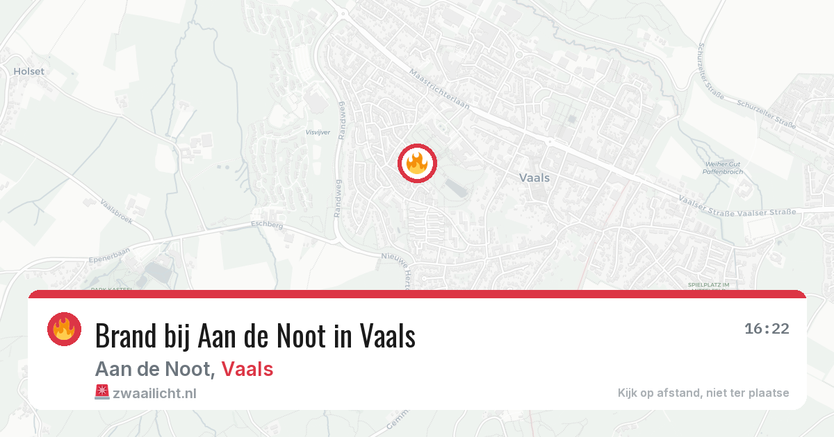 Brand bij Aan de Noot in Vaals — 17 jun 2026