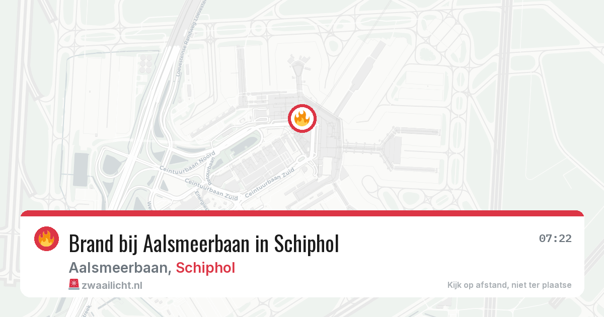 Brand bij Aalsmeerbaan in Schiphol — 7 mei 2026