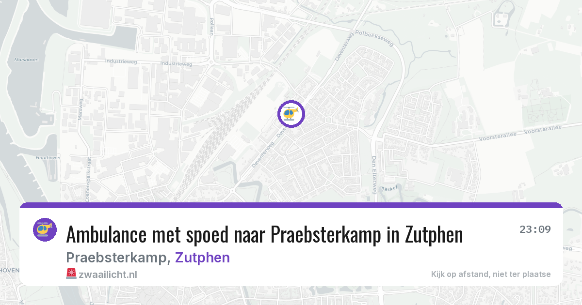 Ambulance met spoed naar Praebsterkamp in Zutphen — 12 jul 2026