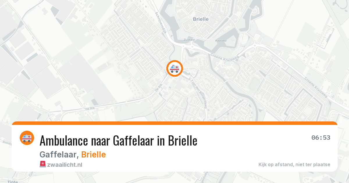 Ambulance naar Gaffelaar in Brielle — 20 mei 2026