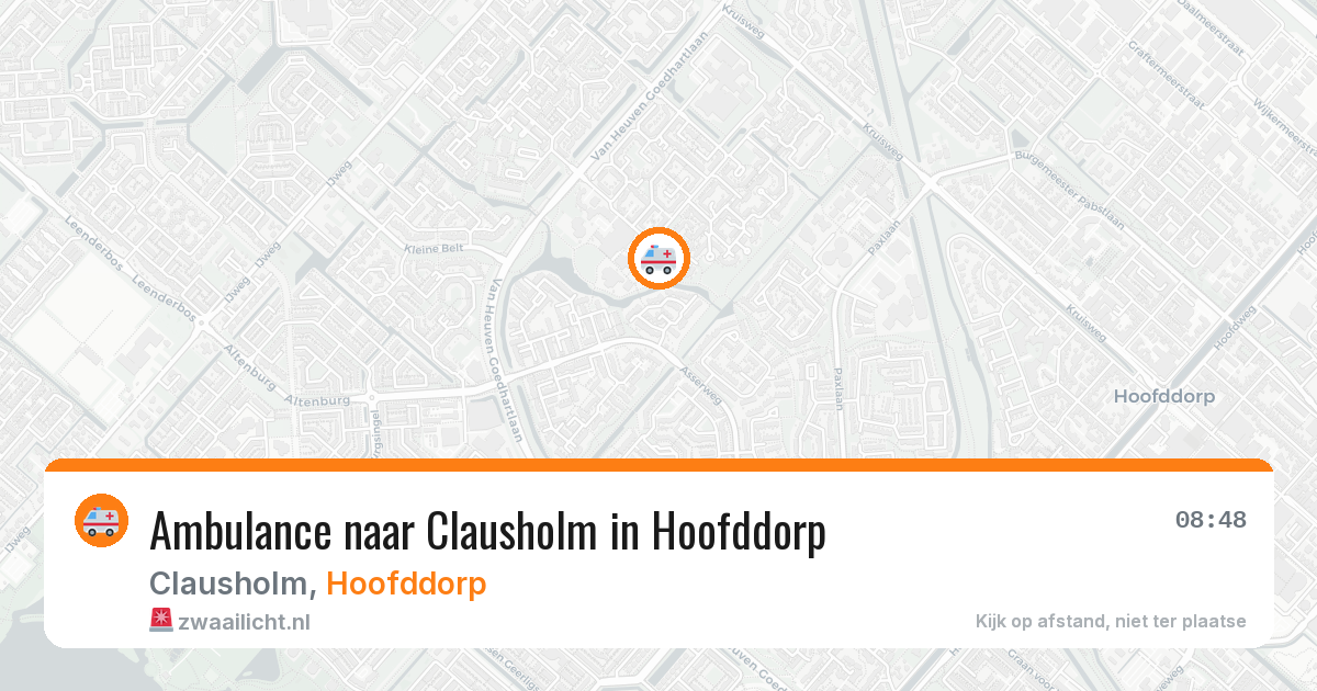 Ambulance naar Clausholm in Hoofddorp — 30 jul 2026