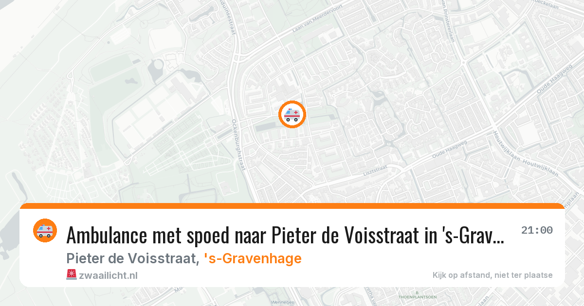 Ambulance met spoed naar Pieter de Voisstraat in 's-Gravenhage — 3 jul 2026