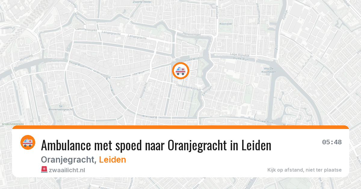 Ambulance met spoed naar Oranjegracht in Leiden — 11 jun 2026