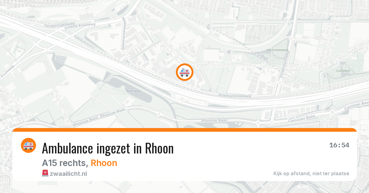 Ambulance ingezet in Rhoon — 13 aug 2026
