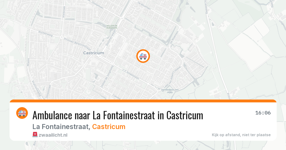 Ambulance naar La Fontainestraat in Castricum — 8 jul 2026