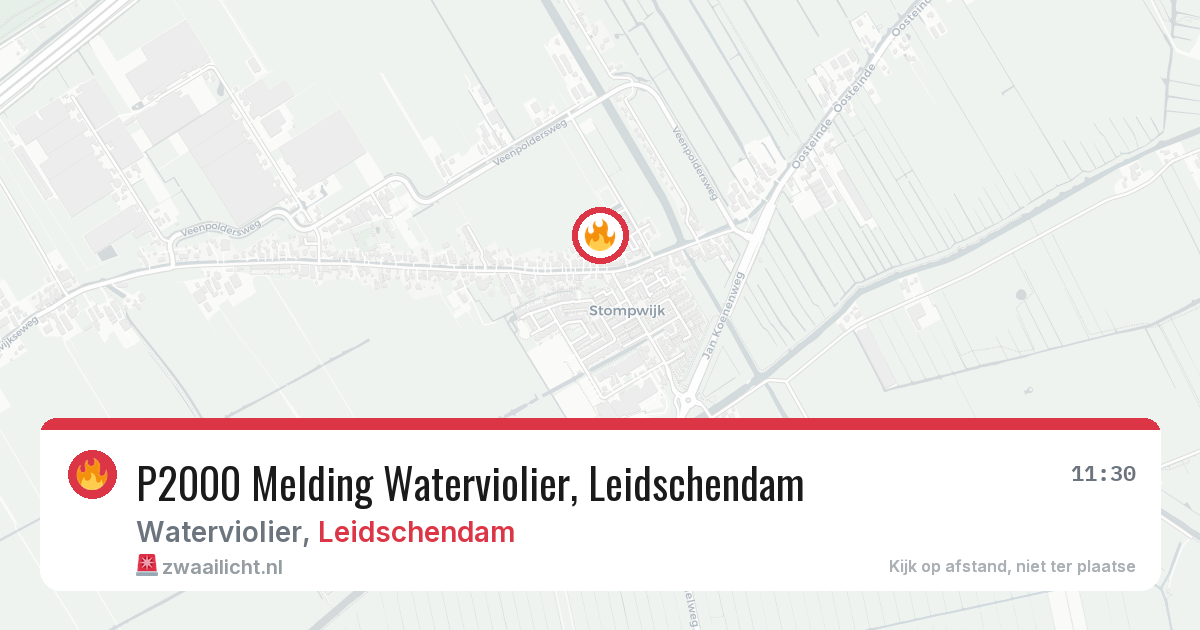P2000 Melding Waterviolier, Leidschendam — 30 jan 2026