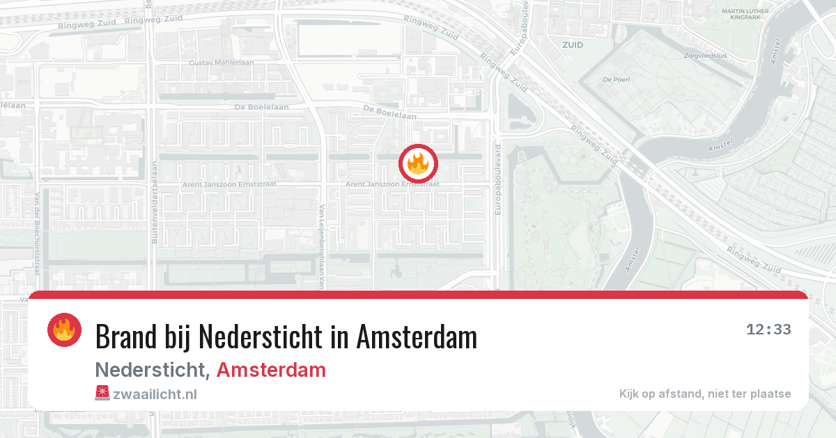 Brand bij Nedersticht in Amsterdam — 4 jul 2026