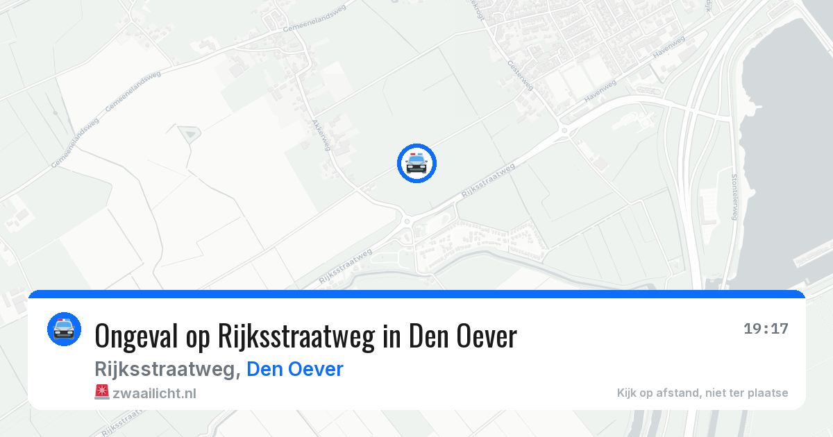 Ongeval op Rijksstraatweg in Den Oever — 5 aug 2026