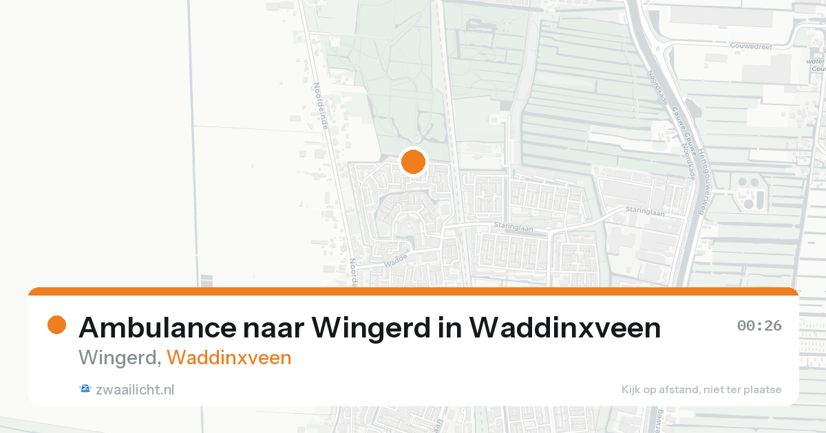 Ambulance naar Wingerd in Waddinxveen — 17 aug 2026