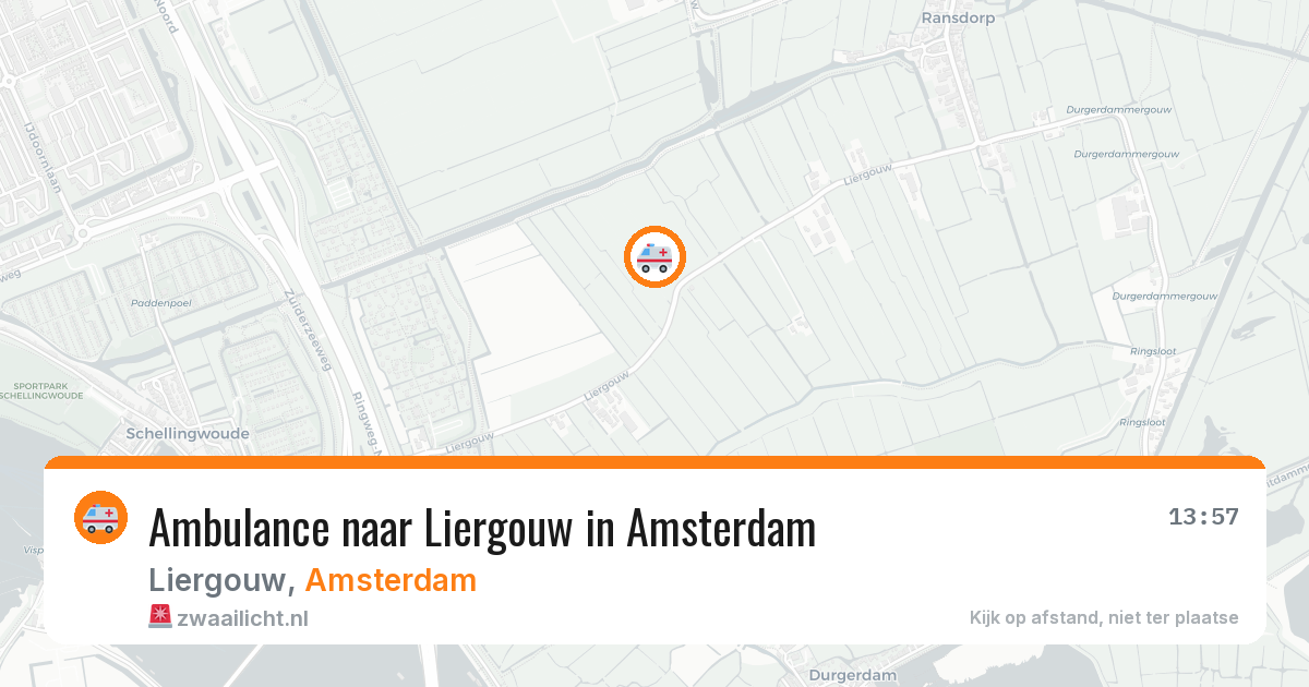 Ambulance naar Liergouw in Amsterdam — 6 jul 2026