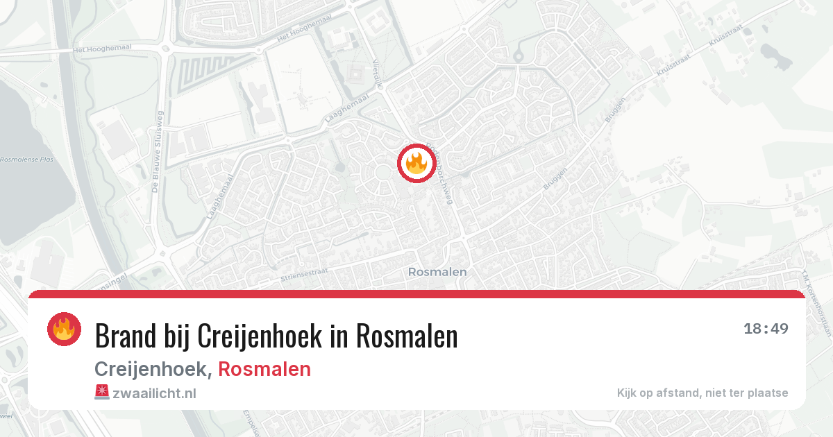 Brand bij Creijenhoek in Rosmalen — 26 mei 2026
