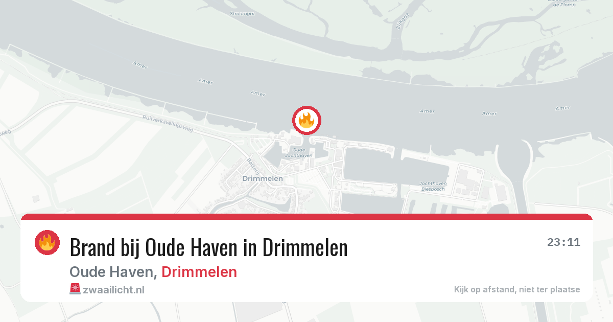 Brand bij Oude Haven in Drimmelen — 25 jul 2026