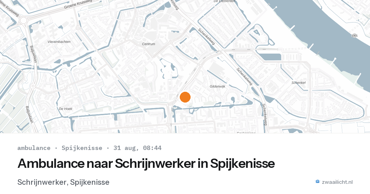 Ambulance naar Schrijnwerker in Spijkenisse — 31 aug 2026