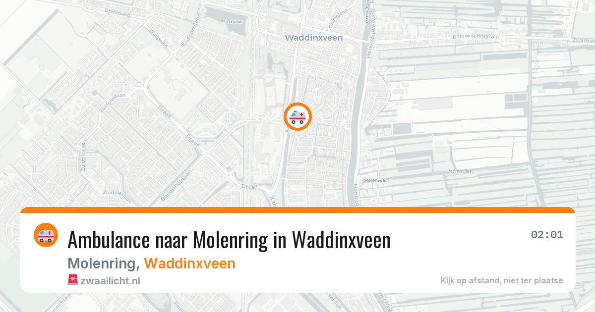Ambulance naar Molenring in Waddinxveen — 14 mei 2026