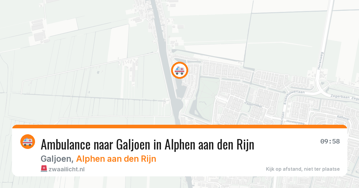 Ambulance naar Galjoen in Alphen aan den Rijn — 31 mei 2026