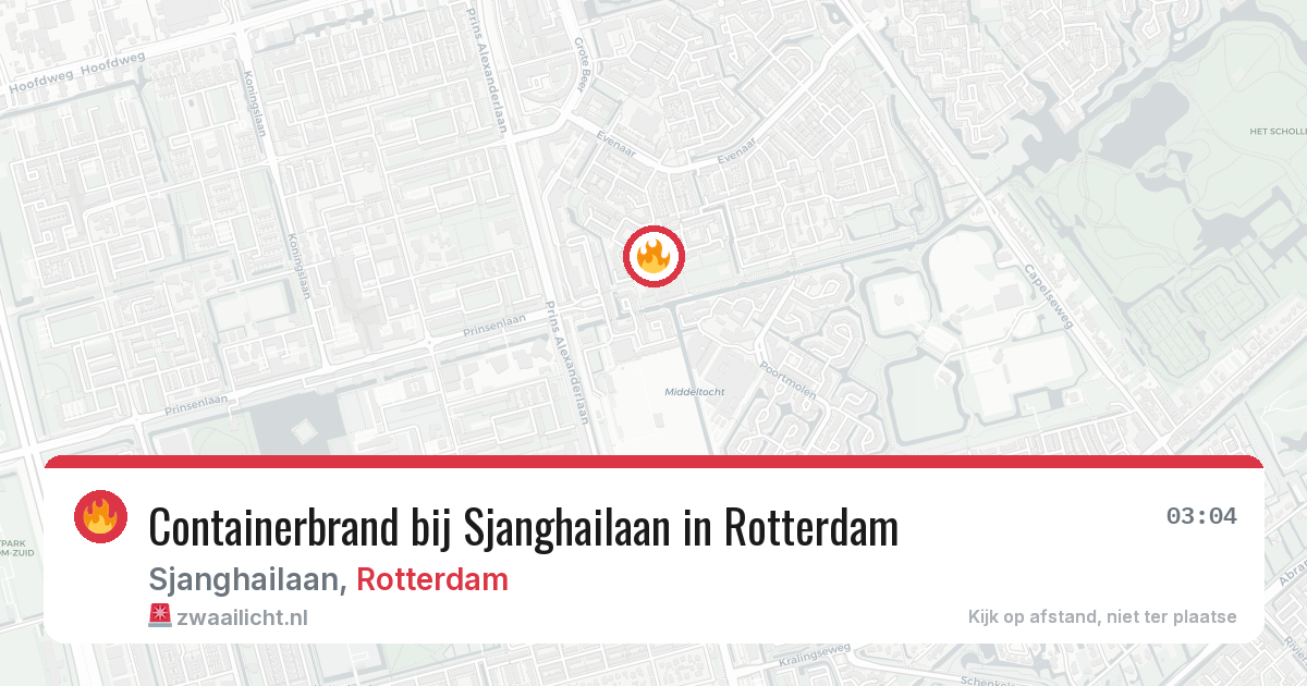 Containerbrand bij Sjanghailaan in Rotterdam — 28 jul 2026
